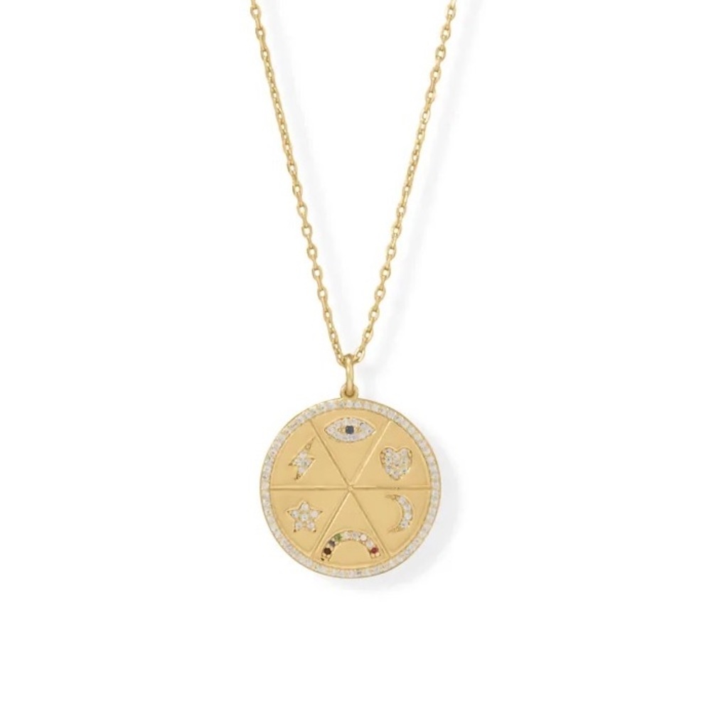 💫 Sensational and Celestial! 16" + 2" Medallion Necklace
